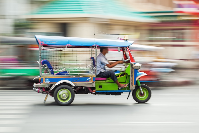 Tuk Tuk in Fahrt