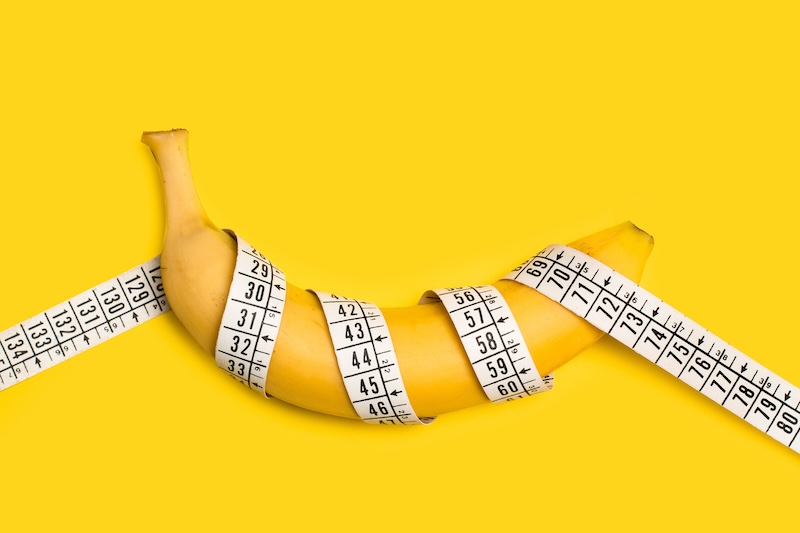 Banane mit Metermaß