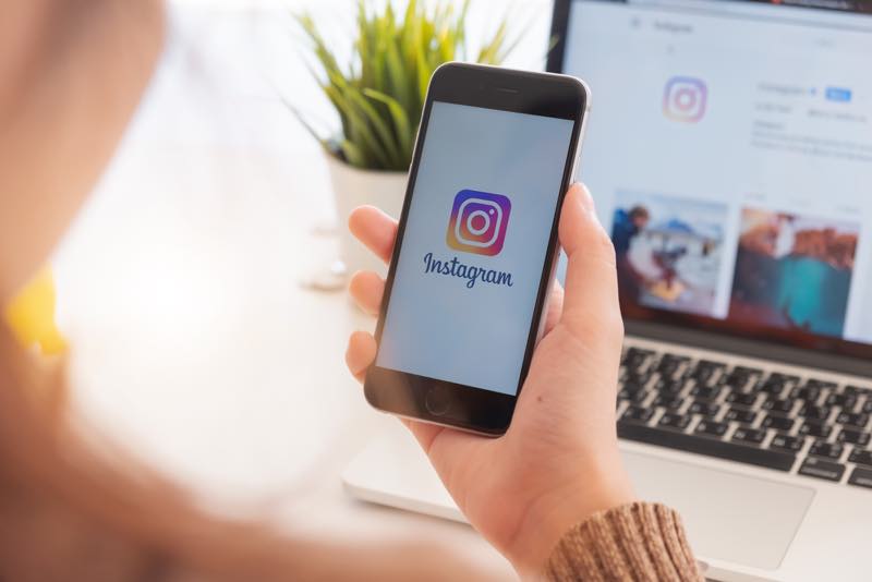 Instagram Logo auf Handy